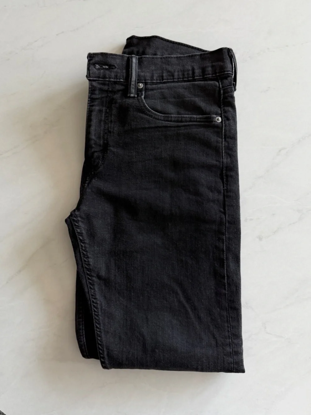 Levi’s 502 Black Jeans Mens 31x30 Tapered Fit Stretch Denim Dark Wash Casual - Picture 5 of 11